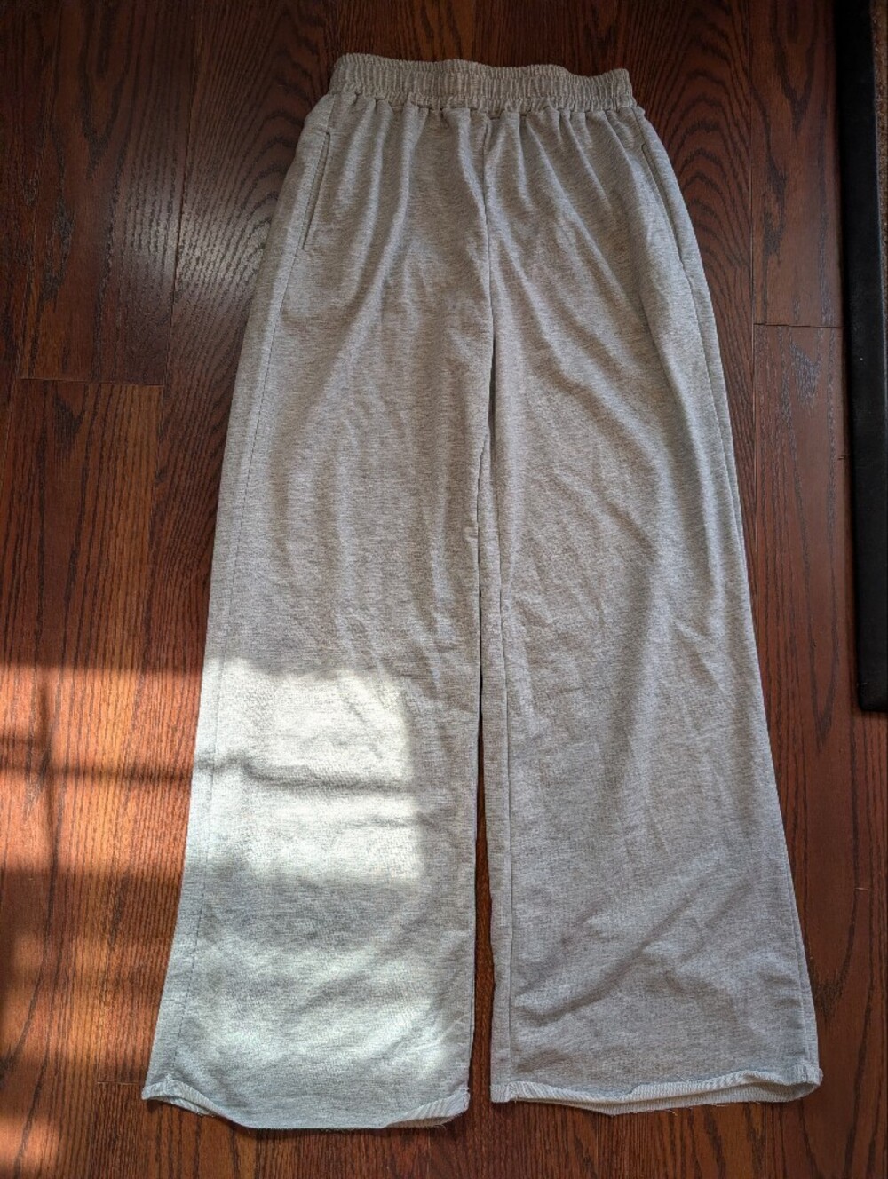 Micas Heather Gray Wide Leg Pull On SweatPants Loungewear Streetwear Casual - Picture 9 of 9